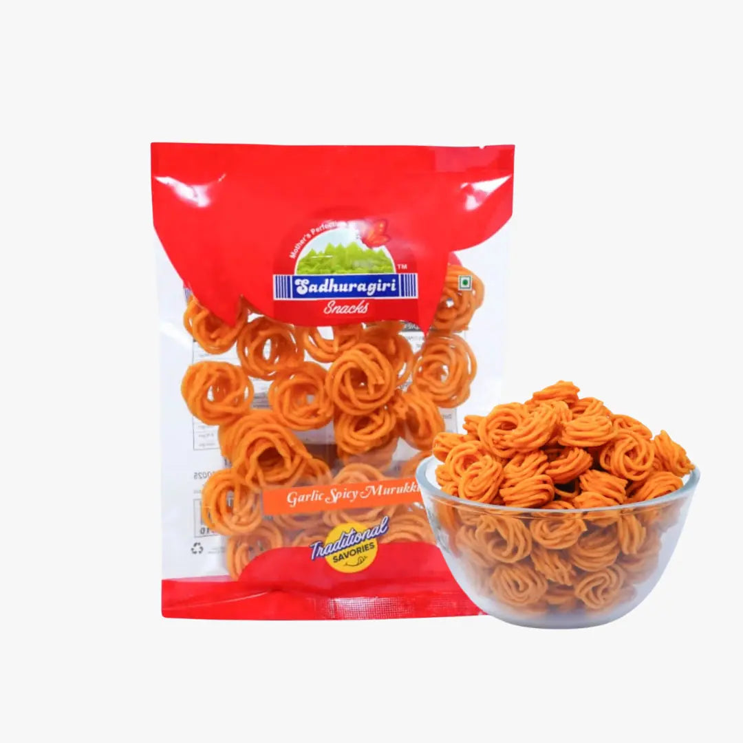 Garlic Spicy Murukku - 120g (Poondu Murukku) Sathuragiri