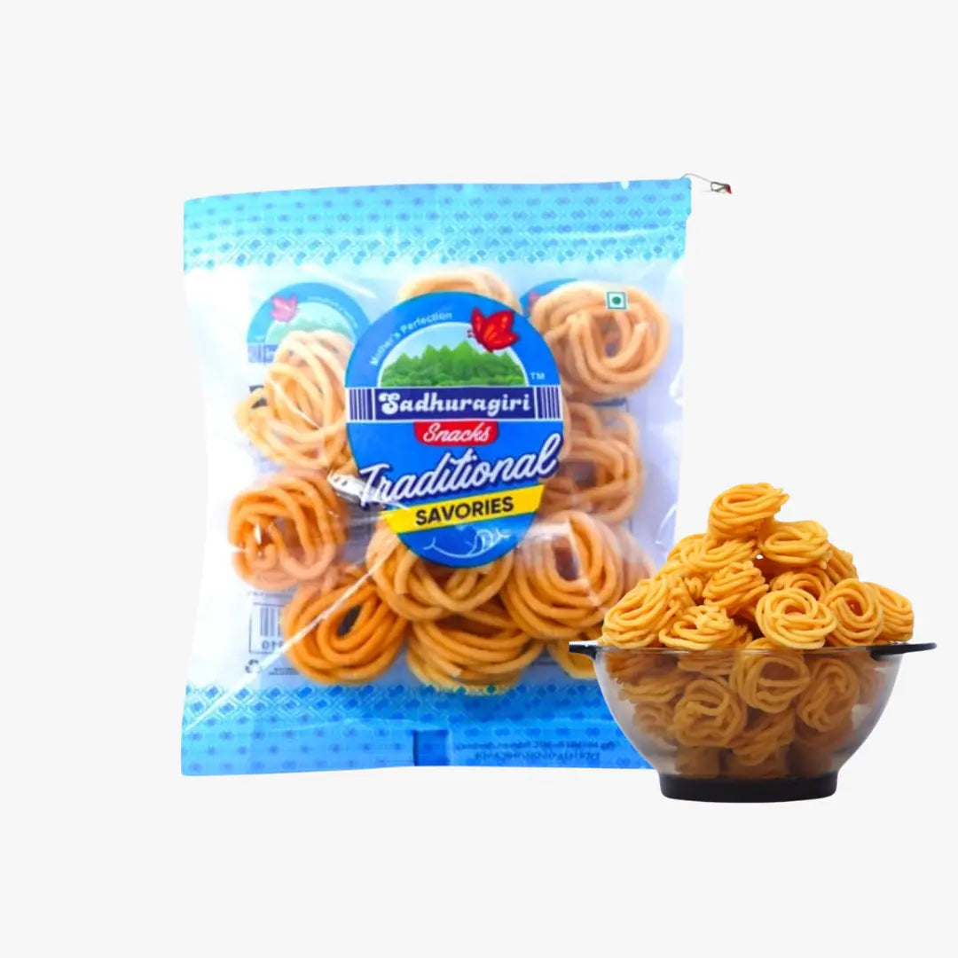 White Garlic Murukku - 120g (Poondu Murukku) Sathuragiri