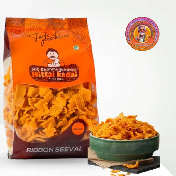 Ribbon Seval | ரிப்பன் சீவல் – 250g – Sattur Shanmuga Nadar (Since 100 Years)