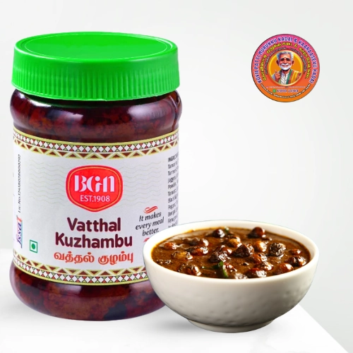 Vathal Kuzhambu Thokku | வத்தல் குழம்பு தொக்கு – 300g – BG Naidu, Trichy